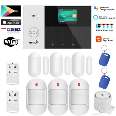 Y24 Tuya WiFi APP GSM Wireless Home Security Alarm System+Alexa+Google Assistant • $89.99