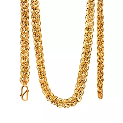 Genuine 22K Yellow Gold Chain Necklace For Men 22  8mm 916 Made In India • $6399.94