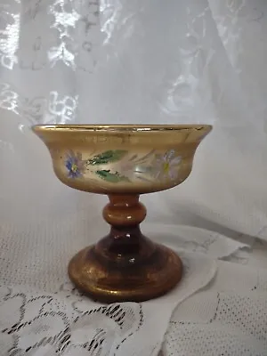 Beautiful Antique Gold Mercury Glass Footed Bowl • $68