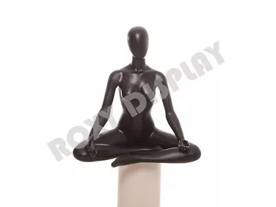 Female Yoga Style Fiberglass Mannequin Seated In OM #MC-YOGA01BK • $199