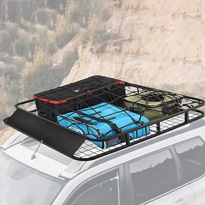 Universal Roof Rack Basket - Car Luggage Carrier Steel Cage Vehicle Cargo • $288.95