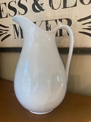 ATQ White Ironstone Pitcher - Simple & Elegant 12.25  Cockson & Chetwynd 1866-75 • $60