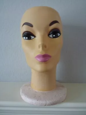 Vtg Mannequin Styrofoam Plastic Head Wig Hat Stand Display -Plasti Personalities • $17.99