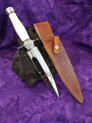  Free Ship Voorhis  Beautiful Handmade Needle Point Dagger Knife 14  W/ Sheath  • $650