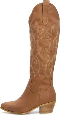 Women's Cowgirl Embroidered Western Knee High Boots Pointed Toe Medium...  • $99.99