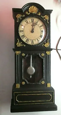 Swing Clock USA Early Electric Bakelite Miniature Grandfather 13-3/4  Antique • $68.22