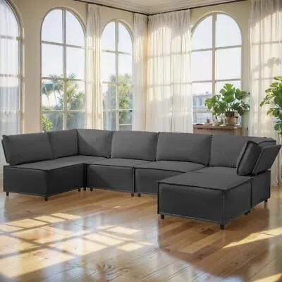 120  U Shaped Sectional Couch For Living Room Convertible Modular Section Sofa • $759.99