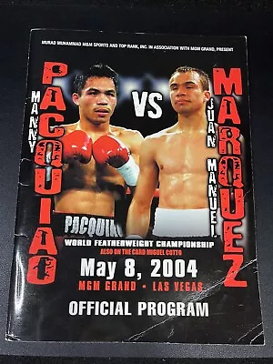 Manny Pacquiao Vs Juan Manuel Marquez May 8 2004 Official Title Fight Program • $2.25