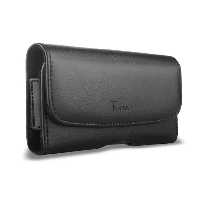 Slim Fit LEATHER BELT CLIP HOLSTER POUCH Case FOR Cricket Motorola Moto E5 SUPRA • $9.74