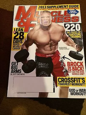 MUSCLE And FITNESS Magazine. April 2013. Brock Lesner. WWE • $12