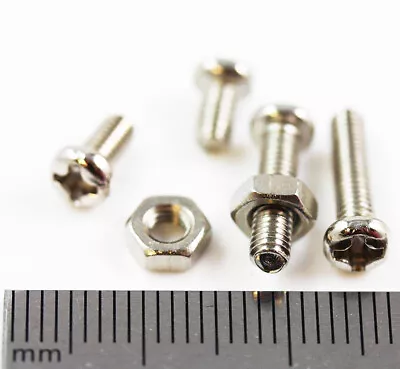 £1.69 • Buy M3 BZP PAN HEAD BOLTS STEEL MACHINE SCREWS & NUTS 3mm X 5/6/10/12mm POZI UK