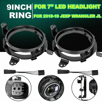 2X 7inch Round LED Headlights Mounting Bracket Ring For 18-19 Jeep Wrangler JL • $52.99