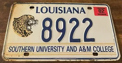 Southern University College Specialty License Plate Louisiana 8922 Jaguars • $59.99