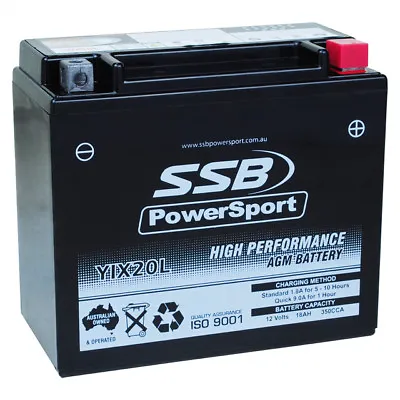 YTX20L-BS 12V 400CC AGM Battery Buell Cyclone M2 Lightning X1 S3T Thunderbolt S3 • $153.95