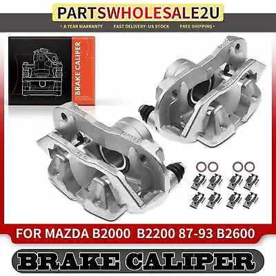2x Front Left & Right Disc Brake Calipers W/ Bracket For Mazda B2000 B2200 B2600 • $107.99
