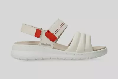 Mobils By Mephisto 36 US 6 Off White Leather Platform Sandals Flats NEW NIB • $59.95