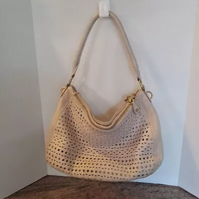 Vintage J Crew Blush Shoulder Hobo Style Cutout Buttery Leather Bag • $19