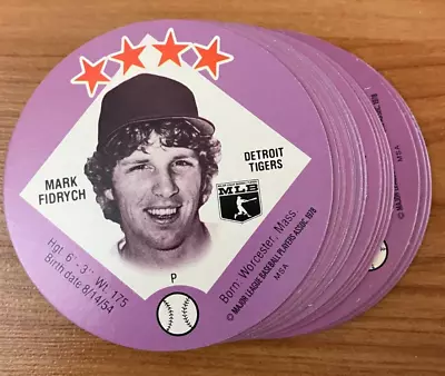 DETROIT TIGERS: 1978 Big T/Tastee-Freez Mark Fidrych MSA Disc Card - Sharp! • $8