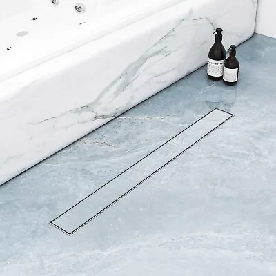 Stainless Steel Wet Room Linear Shower Floor Drain Channel Gully Waste Trap • £41.89