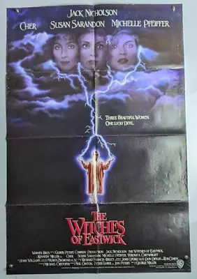 Jack Nicholson Cher Susan Sarandon THE WITCHES OF EASTWICK Original Movie Poste • $32.85