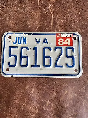 $13.75 • Buy Virginia Motorcycle 🏍 License Plate. Tag # 561629. Vintage VA Tag