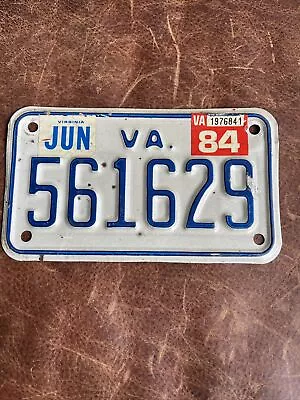 Virginia Motorcycle 🏍 License Plate. Tag # 561629. Vintage VA Tag • $13.75