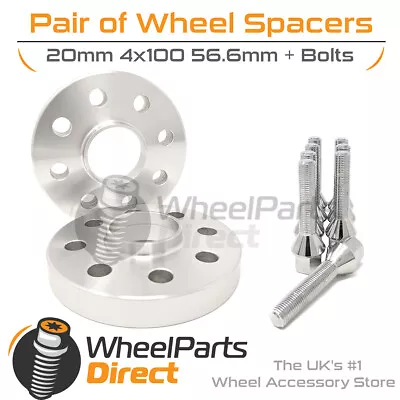 Wheel Spacers (2) & Bolts 20mm For Daewoo Racer II 95-97 On Aftermarket Wheels • $50.52