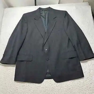 Vintage Andhurst Men's 48 Regular Suit Jacket Dark Gray Striped Sport Coat USA • $40.49