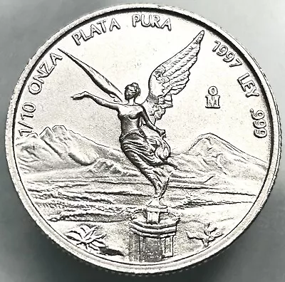 1997 Mexico 1/10 Onza Libertad Uncirculated Plata Pura Scarce Date • $15.75