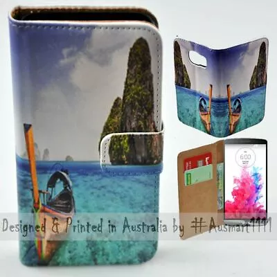 $13.98 • Buy For LG Series - Thailand Beach Theme Print Wallet Mobile Phone Case Cover