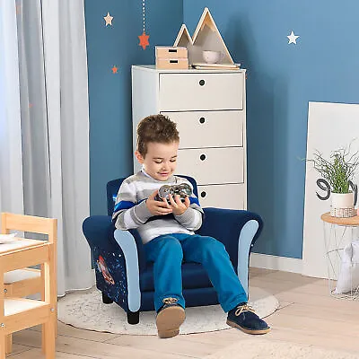£52.99 • Buy Child Armchair Kids Mini Sofa Chair With Armrest For 3-6 Years Old Blue