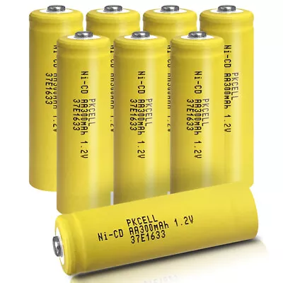 8pc 1.2v 300mAh Rechargeable Battery NiCD AA Batteries For Solar Lights Outdoor • $9.99