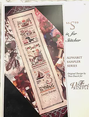 Cross Stitch Chart Booklet Alphabet Series S Is For Sticher The Victoria Sampler • $9.92