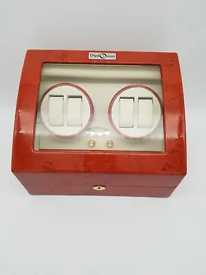 Diplomat Watch Winder For 4 Watches Cherry Wood Finish -NO KEY PARTS/REPAIR ONLY • $89.87