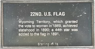 Sterling Silver - 22nd U.S. Flag - - 925 - 5.6 Grams Round/Art Bar • $22.98