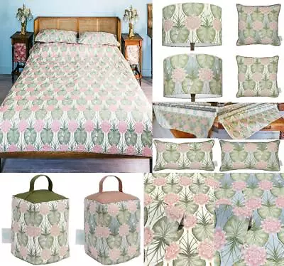 The Chateau Angel Strawbridge Lily Garden Cushion Lampshade Doorstop & Wallpaper • £26.99