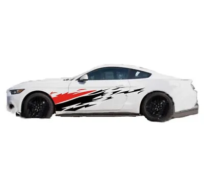 Graphic Racing Stripe Decal Kit For Ford Mustang GT Side Door Vinyl Car Stickers • $70