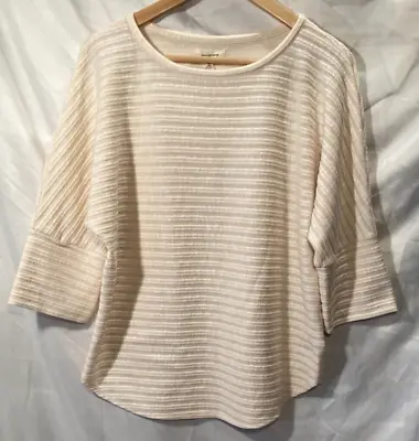 $60.25 • Buy John Lewis Womens Max Studio Ivory Ribbed Knit Top Size S £55