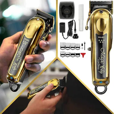 Wahl Professional 5-Star Cordless Magic Clip In Gold Pro Hair Clippers 8148-833 • £65.99