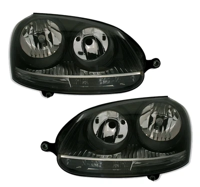 $280.99 • Buy Par Di Frontlykter For VW Golf 5 V 2003-2009 Svart TUNING LPVW45WN XINO US
