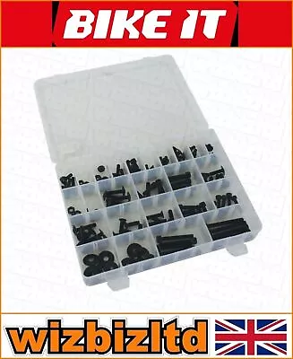 Kawasaki ZX-10R 1000 2004-2010 Bikeit Black 150pcs Screen Bolt Kit • £49.95