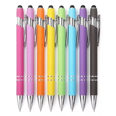 8 Pack 2-In-1 Stylus Retractable Ballpoint Pen For Touch Screens • $10.58