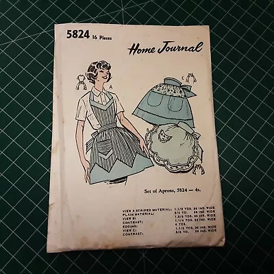 Vintage Home Journal Apron Pattern 5824 Uncut • $15