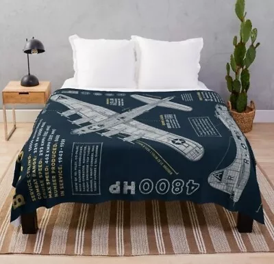 B17 Flying Fortress Blanket   (60 ×50 ) • $49