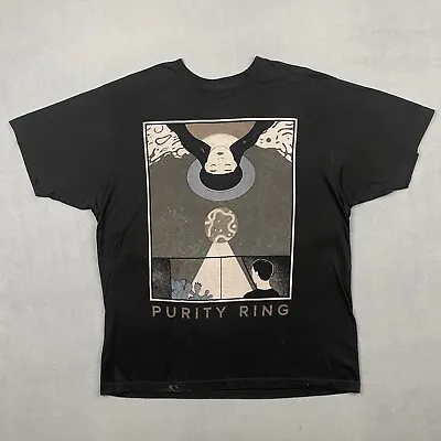 Purity Ring Shirt Mens XL Black Band Tee Rare Big Graphic Print Logo Music • $28