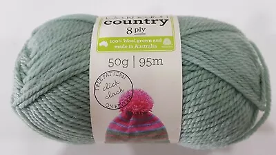 Cleckheaton Country #1962 Soft Green 50g 100% Pure Wool 8 Ply  • $5.50