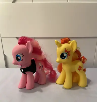 My Little Pony Pinky Pie And Sunset Shimmer Brushable Hair Plastic Bodies • $11.50