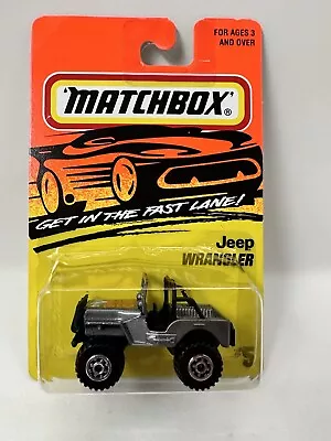 Matchbox 1996 Jeep Wrangler 4x4 Lifted Truck Fast Lane Silver MB #5 Scale 1/70 • $4.07