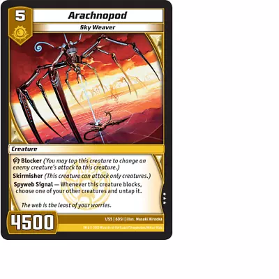 Kaijudo X3 ARACHNOPOD Rare #1/55 6DSI (Playset) DragonStrike Infernus - 2013 TCG • $1.03