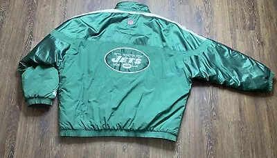 Starter Jacket New York Jets Large Vintage Full Zip Authentic Pro Line Green 3XL • $169.99